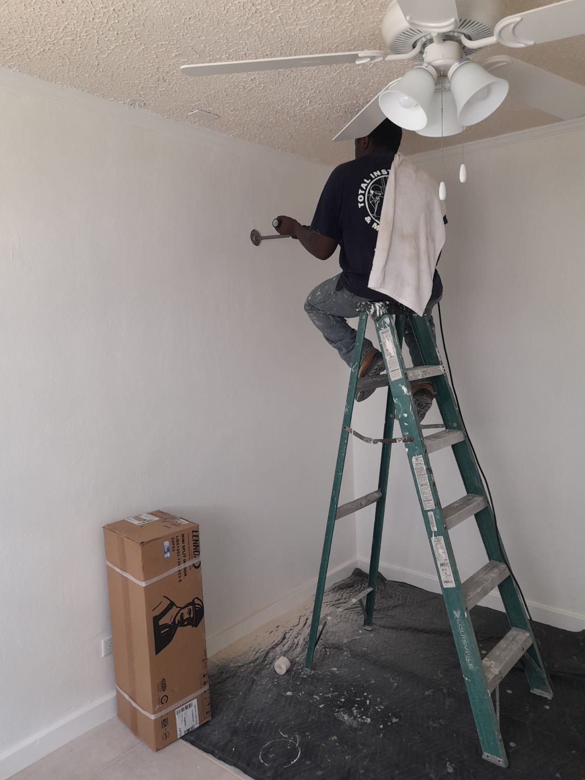 A/C installation in progress Nassau