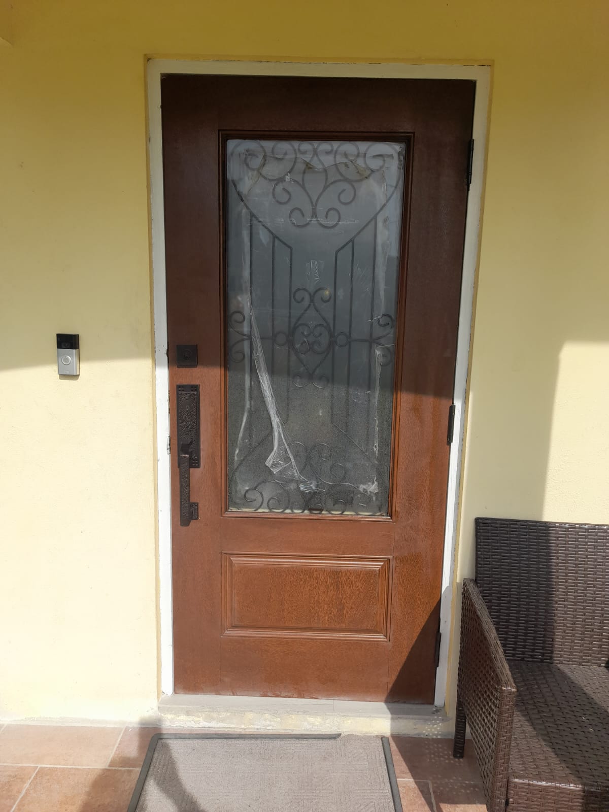 Door installed exterior view Nassau