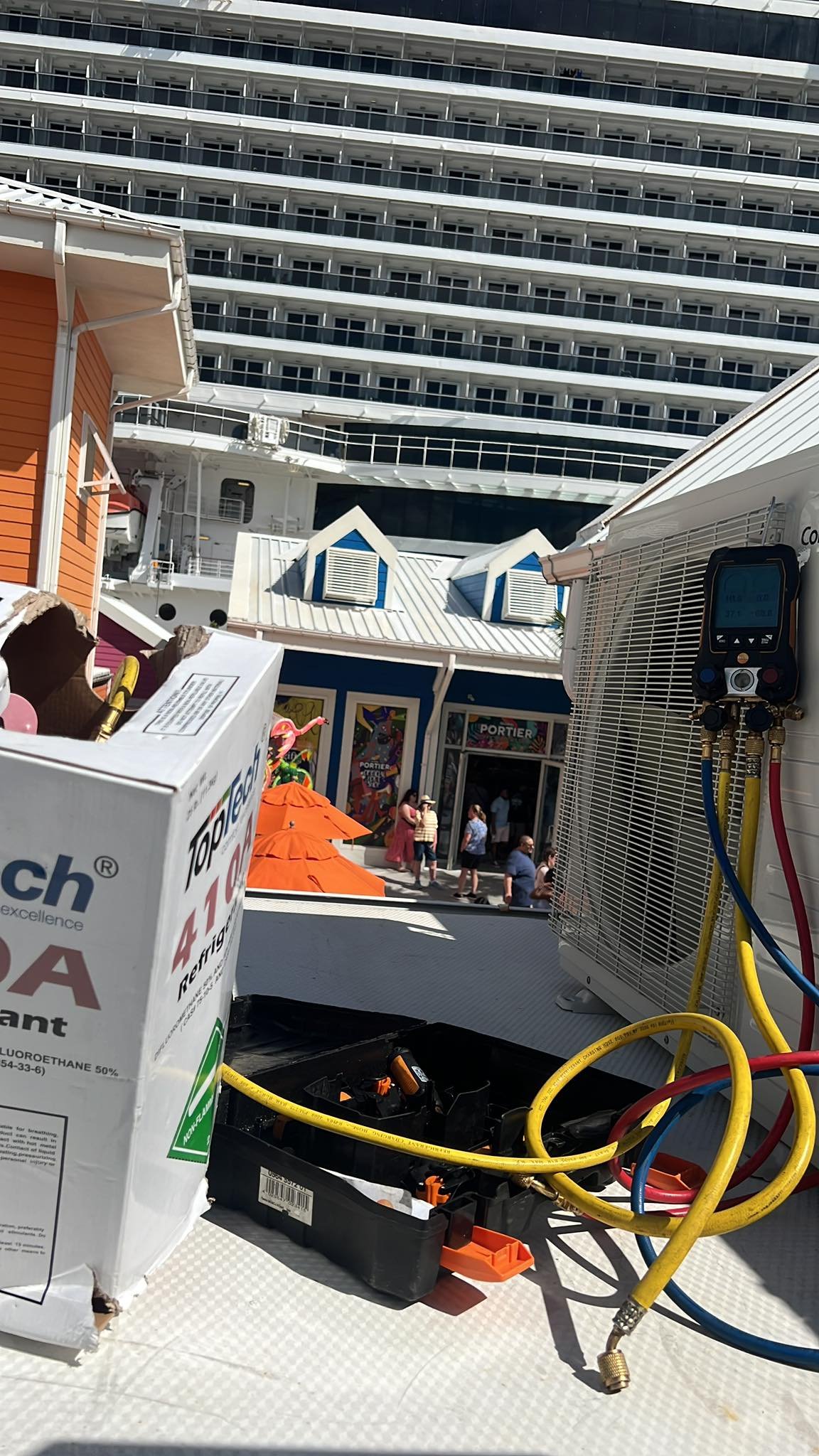 Refrigerant service at Nassau Cruise Port
